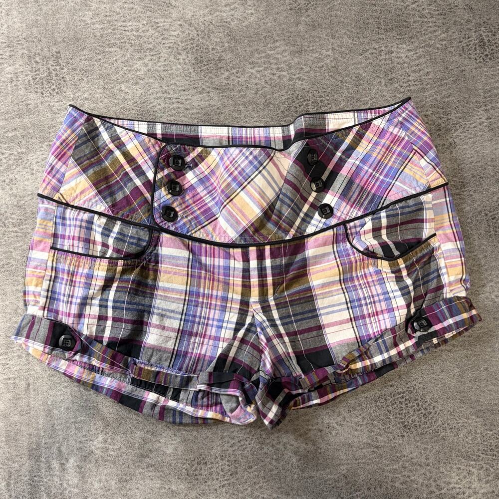 Purple Plaid Rue 21 Mini Shorts